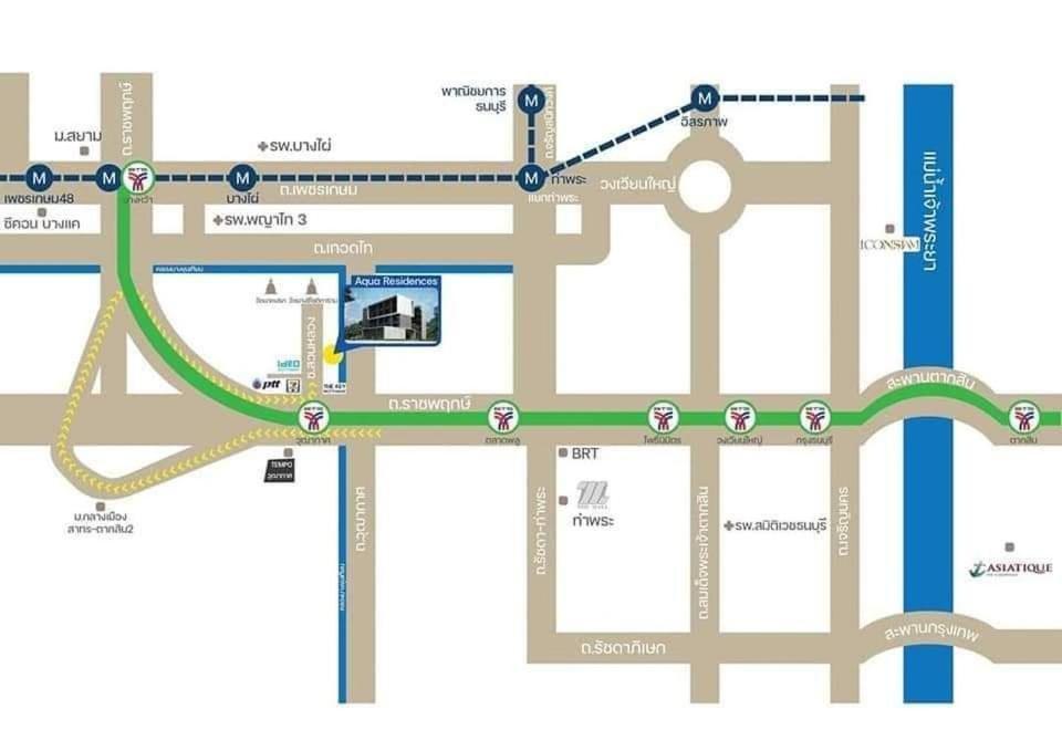 Aqua Residences: New Rooms Near Wutthakat BTS Station Bangkok Exterior photo